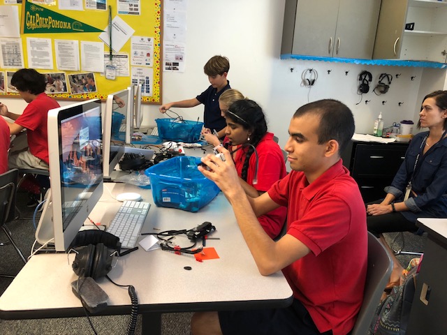 photo of students working on a project